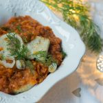 Ciasto rwane z konfiturą i jabłkami